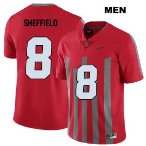 Men's NCAA Ohio State Buckeyes Kendall Sheffield #8 College Stitched Elite Authentic Nike Red Football Jersey BA20K30FW